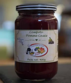 Kompot - Cassis Schwarze Johannisbeere- Apfel - Cassis -Bretagne - franzoesische Spezialitaet - franzoesische Feinkost - bretonische Feinkost